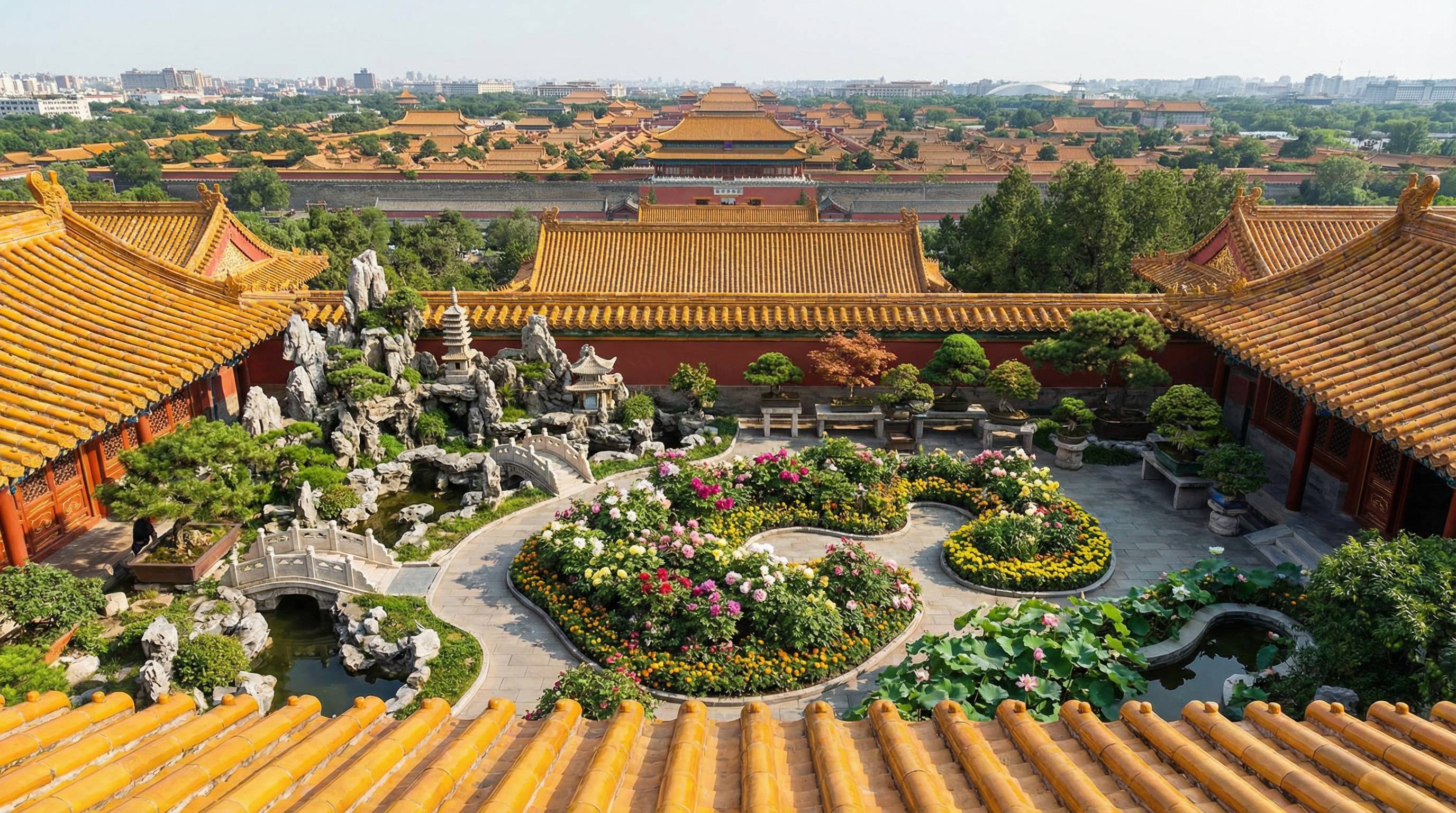 网红主播植物视频 - 皇家园林航拍视频