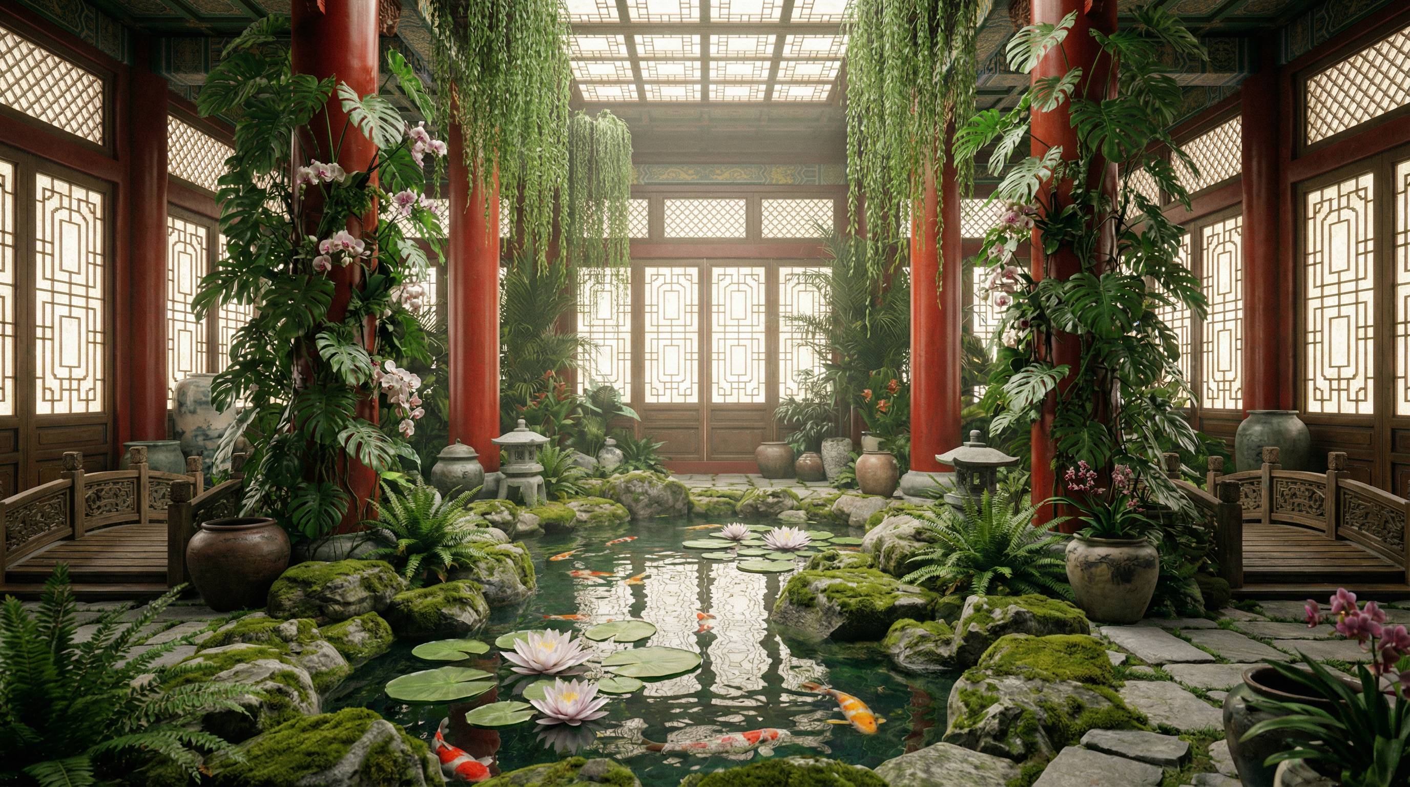 网红主播植物视频 - 室内植物园视频